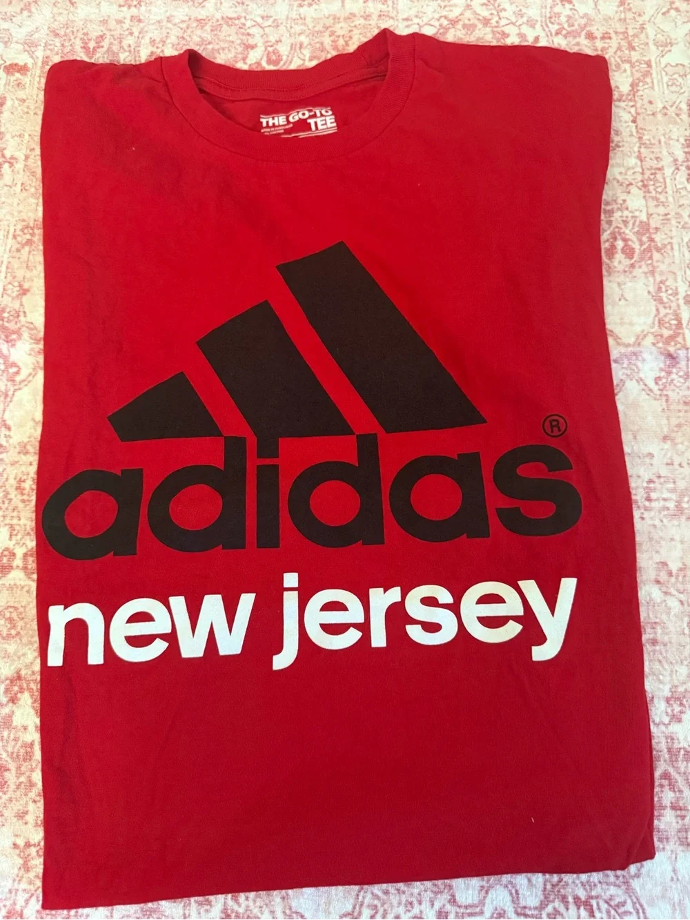 adidas Red Graphic 'The Go-To Tee' Crewneck